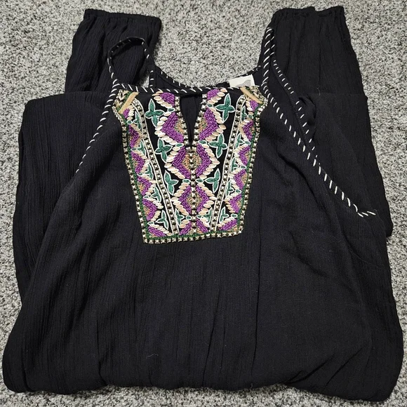 Anthro Jumpsuit with Beaded Embellishments - Picture 2 of 16